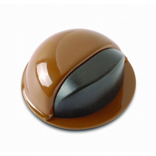 B9004-M Tope Acero para puertas adhesivo. Marrón. Ø 49 x 22 mm