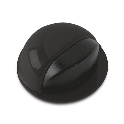 B9004-N Tope Acero para puertas adhesivo. Lacado negro. Ø 49 x 22 mm