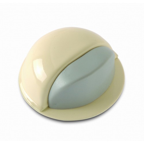 B9004-Q Tope Acero para puertas adhesivo. Beige. Ø 49 x 22 mm