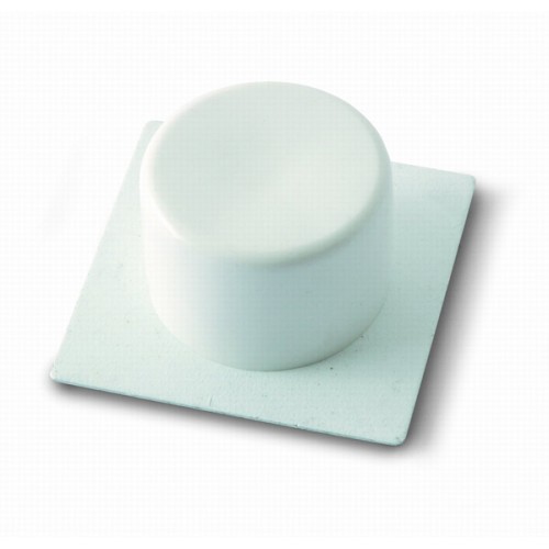 B9006-D Tope puerta Pequeño adhesivo. Lacado Blanco. 41 x 41 x 20 mm