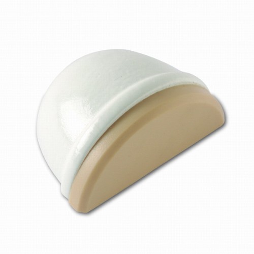 B9008-D Tope Madera Luxe adhesivo. Lacado Blanco. 48 x 37 x 25 mm
