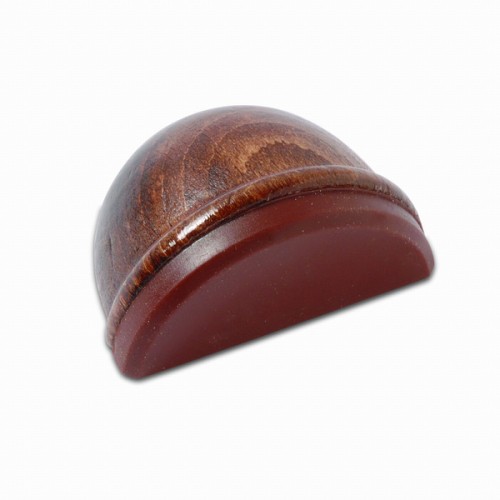 B9014-Z Tope Madera Luxe con Tornillo invisible. Sapeli. 48 x 37 x 25 mm