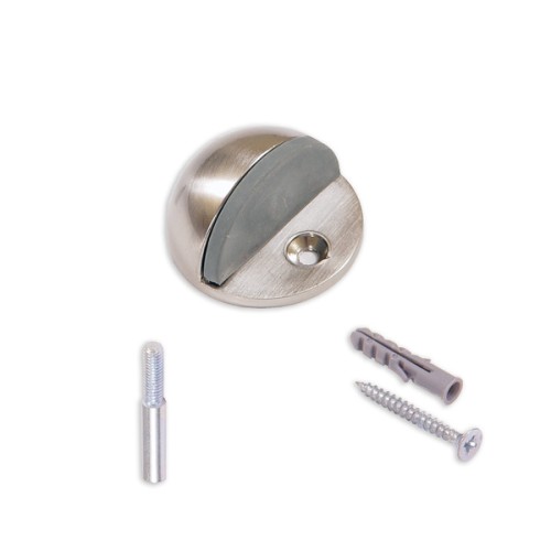 B9020-F Tope puerta con Pivote y tornillo. Inox satinado. Ø 44 x 25 mm