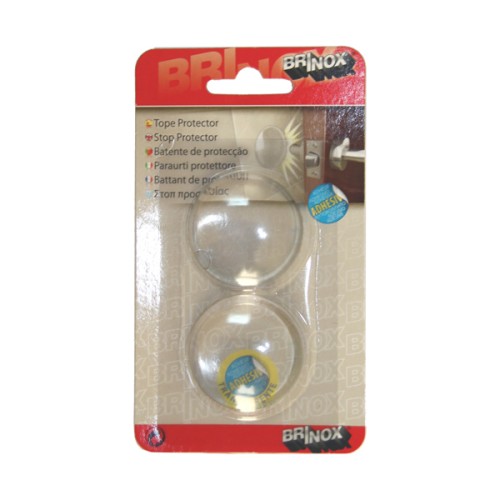 Mod. B9051-H Tope Protector puertas y paredes. Transparente. Ø 40 mm [Blister 2 unidades]
