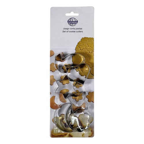 Mod. C50093 Corta Pastas. Juego 6 piezas. Acero Inoxidable. 5,5 cm [Blister 1 unidad]