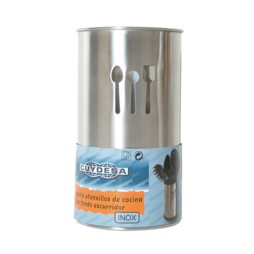 C51912 Bote porta Utensilios de cocina. Acero Inoxidable. Ø 10 x 19 cm
