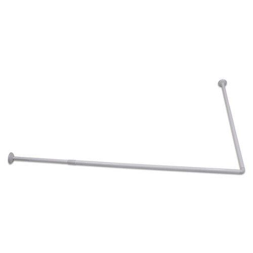 M52006B Barra Cortina Baño. Blanco. 80 x 90-180 cm