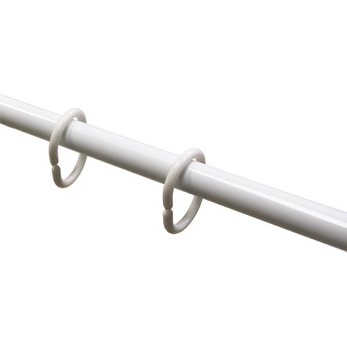M52009B Ganchos para Cortina de Baño. Blanco. Ø6 x 59 x 49 mm