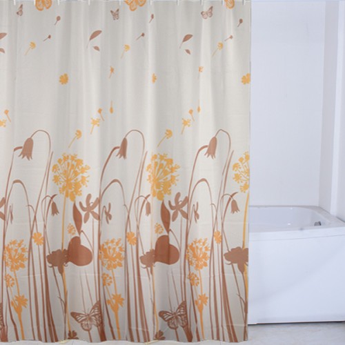 M52016M Cortina Baño. Marrón. 180 x 180 cm