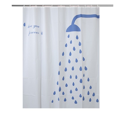 M52024C Cortina Baño. Azul. 180 x 180 cm