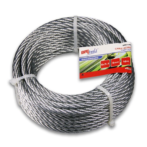 M86114 Cable Acero Galvanizado 6x7+1. Galvanizado. 6 mm