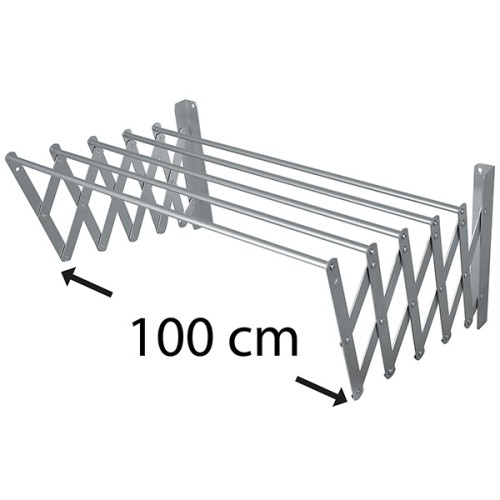 M8C002A Tendedero Extensible Pared. Aluminio. 100 cm