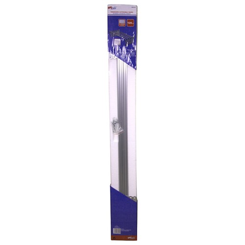 Mod. M8C003A Tendedero Extensible Pared. Aluminio. 120 cm [Paquete 1 ud]