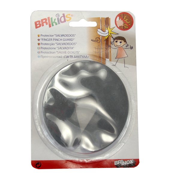 Mod. B2011-G Protector Salvadedos para puertas y ventanas. Gris. 100 x 100 x 20 mm [Blister 1 unidad]