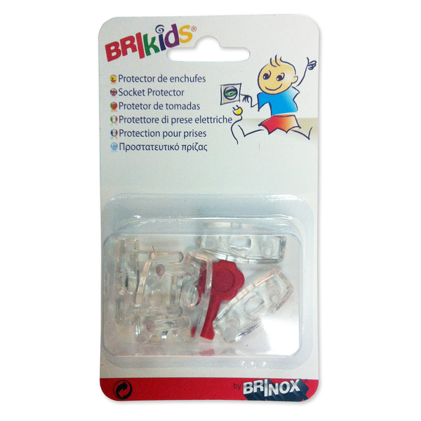 Mod. B2041-H Protector de enchufe con llave extractora. Transparente [Blister 5 ud + 1 llave]