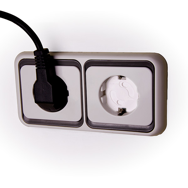 Mod. B2042-B Protector de enchufe giratorio. Blanco [Blister 6 unidades]