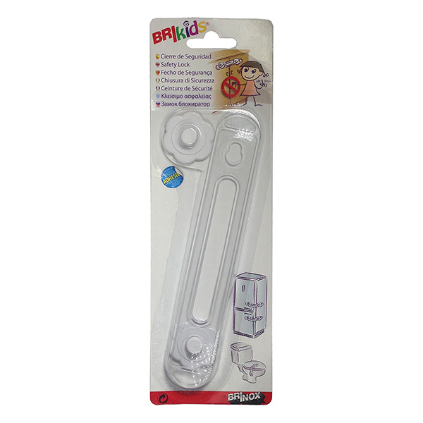 Mod. B2051-B Cierre de seguridad para armarios y cajones. Blanco. 176 x 29 mm [Blister 1 unidad]