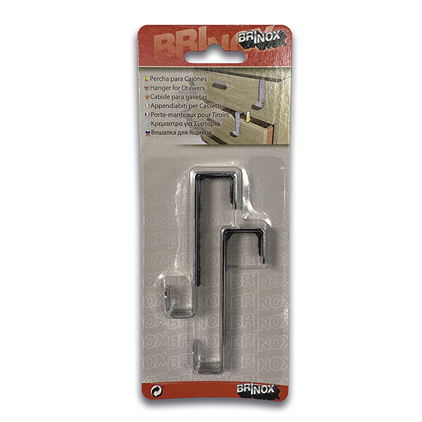 Mod. B3101-E Percha para cajones Inox. Inox [Blister 2 unidades]