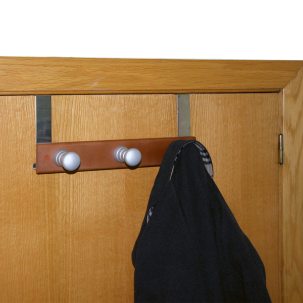 Mod. B3100-E Soporte puerta para percheros. Acero Inoxidable. 150 55 mm [Blister 2 unidades]