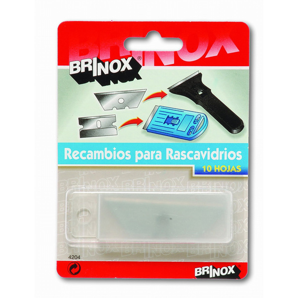 Mod. B4204-E Hojas Rascavidrios. Acero Inoxidable [Blister 1 unidad]