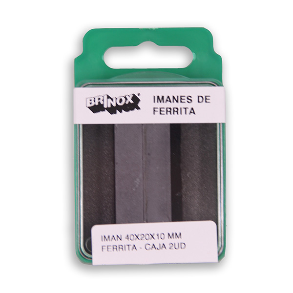 Mod. B4251-F Imán Ferrita. Ferrita. 40 x 20 x 10 mm [Caja-display 2 ud]