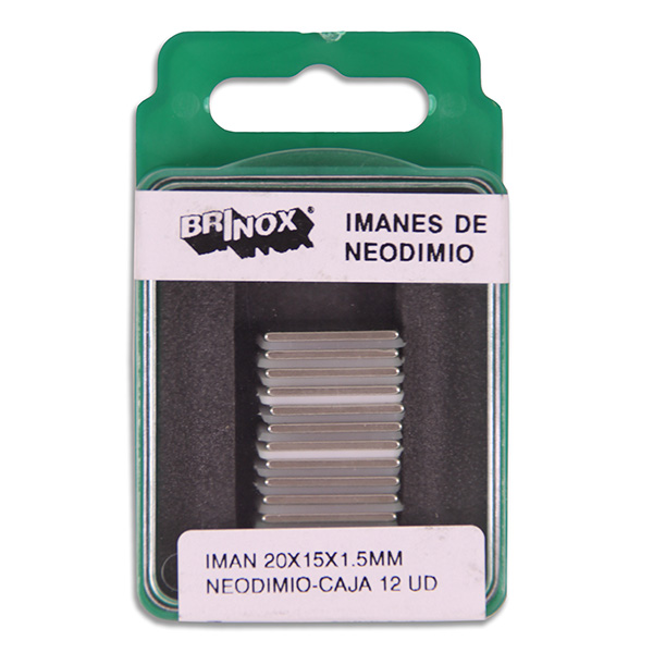 Mod. B4260-N Imán Neodimio. Neodimio. 20 x 15 x 1.5 mm [Caja-display 12 ud]