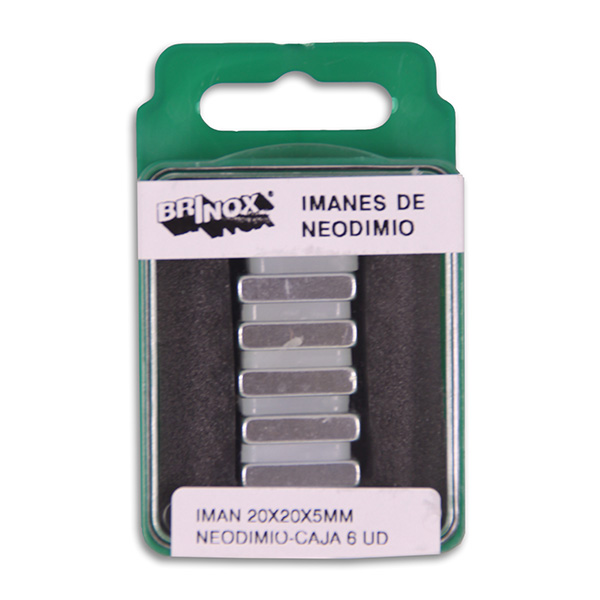 Mod. B4261-N Imán Neodimio. Neodimio. 20 x 20 x 5 mm [Caja-display 6 ud]