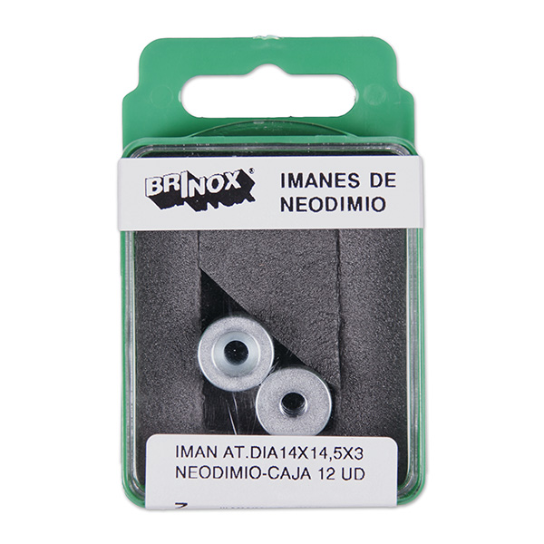 Mod. B4274-N Imán Neodimio. Neodimio. Ø14 x 4,5 x 3 mm [Caja-display 12 ud]