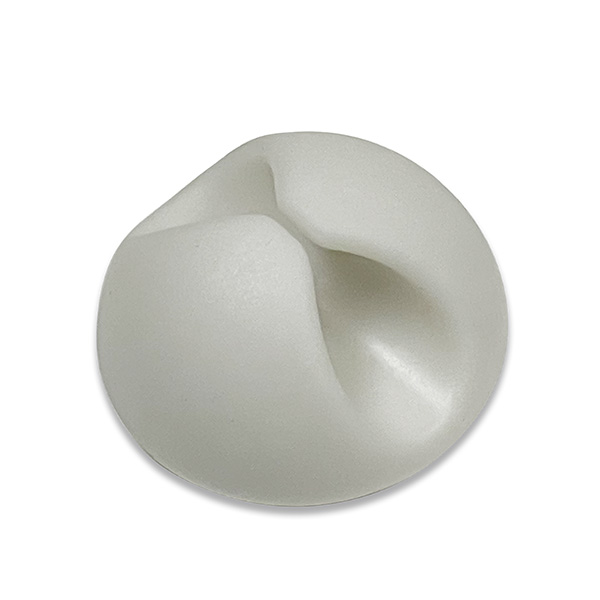 Mod. B4400-B Sujetacables redondo. Adhesivo. Blanco [Blister 6 unidades]