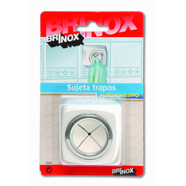 Mod. B5004-B Sujetatrapos. Blanco. 61 x 61 mm [Blister 1 unidad]