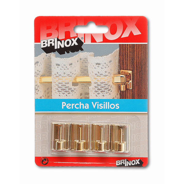 Mod. B5006-K Percha Visillos. Oro. 17 x 25 mm [Blister 4 unidades]