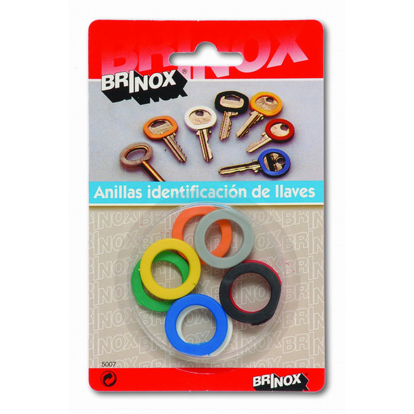 Mod. B5007-0 Anilla identificación llave. 8 colores. Ø 26 mm [Blister 8 unidades]