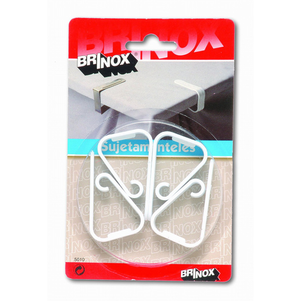 Mod. B5010-B Sujetamanteles. Blanco [Blister 4 unidades]