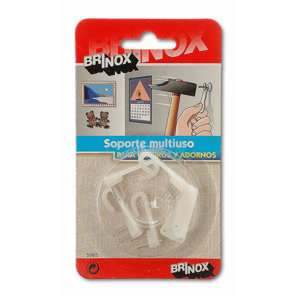 Mod. B5065-H Soporte multiuso. Transparente. 14 x 31 mm [Blister 5 unidades]