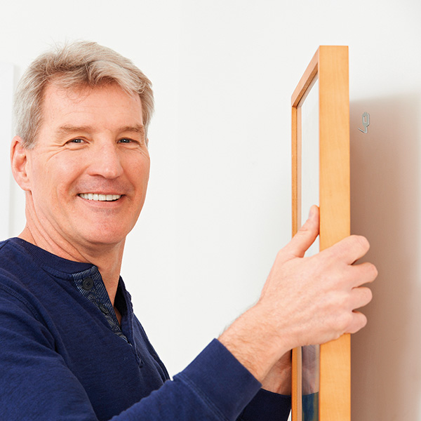 Mod. B5067-B Gancho cuelga cuadros. Blanco [Blister 8 unidades]