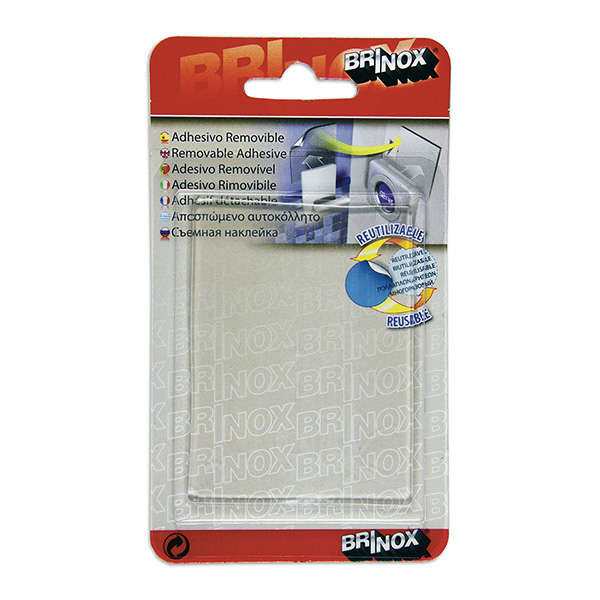 Mod. B5110-H Adhesivo Removible de Silicona. Transparente. 80 x 60 mm [Blister 1 placa]