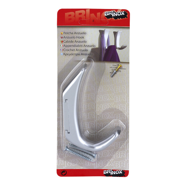 Mod. B5201-F Percha Anzuelo. Cromado mate. 100 x 30 mm [Blister 1 unidad]