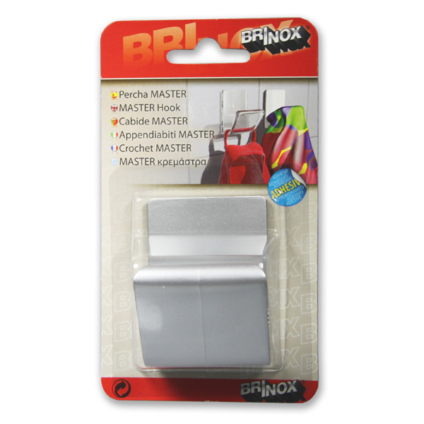 Mod. B5203-F Percha Master. Cromado mate. 60 x 44 mm [Blister 1 unidad]