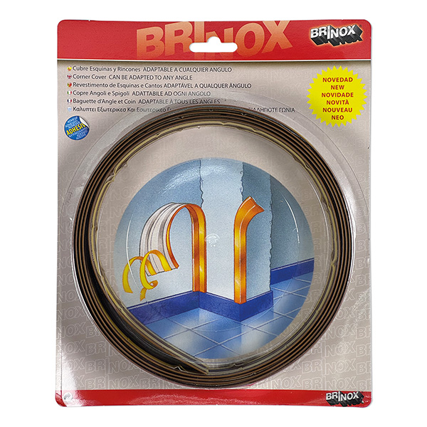 Mod. B6026-Y Cubre Esquinas y Rincones. Madera Clara. 250 cm. 20 x 20 mm [Blister 1 tira]