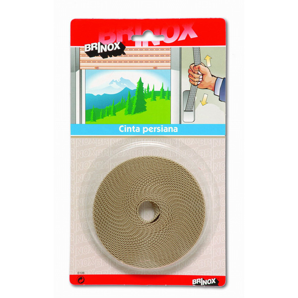 Mod. B6106-Q Cinta Persiana 13 mm. Beige. 6 m. 13 mm [Blister 1 rollo]