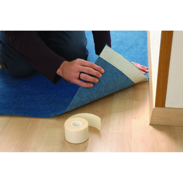 Mod. B6108-B Cinta Adhesiva para Moqueta. Blanco. 10 m. 45 mm [Blister 1 rollo]