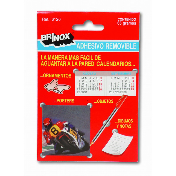 Mod. B6120-C Adhesivo removible. Azul. 110 x 63 x 3 mm [Blister 1 unidad]