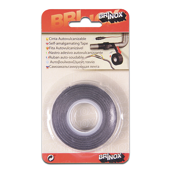 Mod. B6122-N Cinta autovulcanizable. Negro. 3 m. 19 mm [Blister 1 rollo]