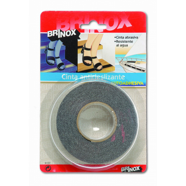 Mod. B6131-N Cinta Antideslizante adhesiva. Negro. 5 m. 40 mm [Blister 1 rollo]