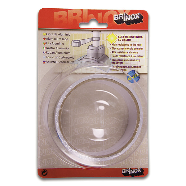 Mod. B6140-B Cinta Aluminio adhesiva. Blanco. 5 m. 50 mm [Blister 1 rollo]