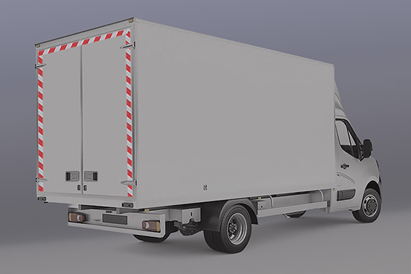 Mod. B6173-R Cinta reflectante adhesiva. 5cm x 10m. Rojo-Blanco [Rollo]