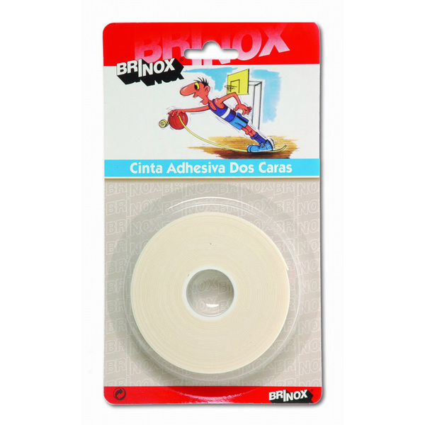 Mod. B6203-B Cinta adhesiva a las dos caras. Blanco. 500 cm. 19 mm [Blister 1 rollo]