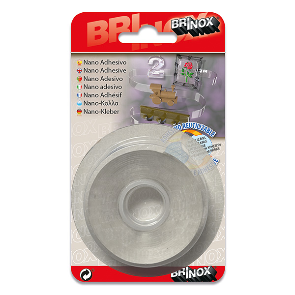 Mod. B6230-H Cinta nano adhesiva 2 caras. 19mm x 2,5m. Transparente. 250 cm. 19 mm [Blister 1 rollo]