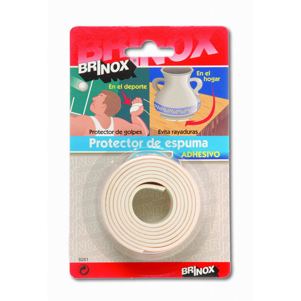 Mod. B6261-B Protector espuma adhesivo. Blanco. 1 m. 40 mm [Blister 1 rollo]