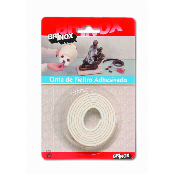 Mod. B6272-B Deslizadores Fieltro. Blanco. 19 mm x 1 m [Blister 1 rollo]
